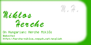 miklos herche business card